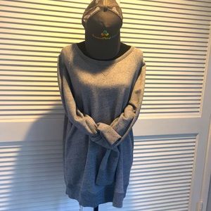 J. Crew sweatshirt and Otto trucker hat